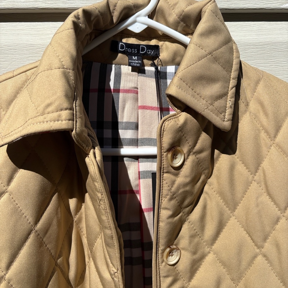 Dress Day Quilted Tan Jacket